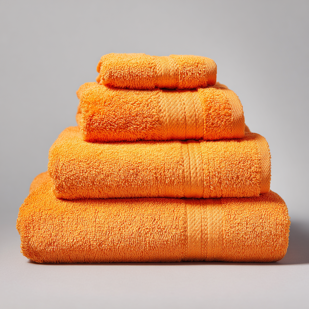 Serviette de bain orange