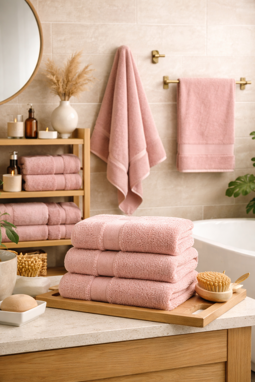 Serviette de bain Rose