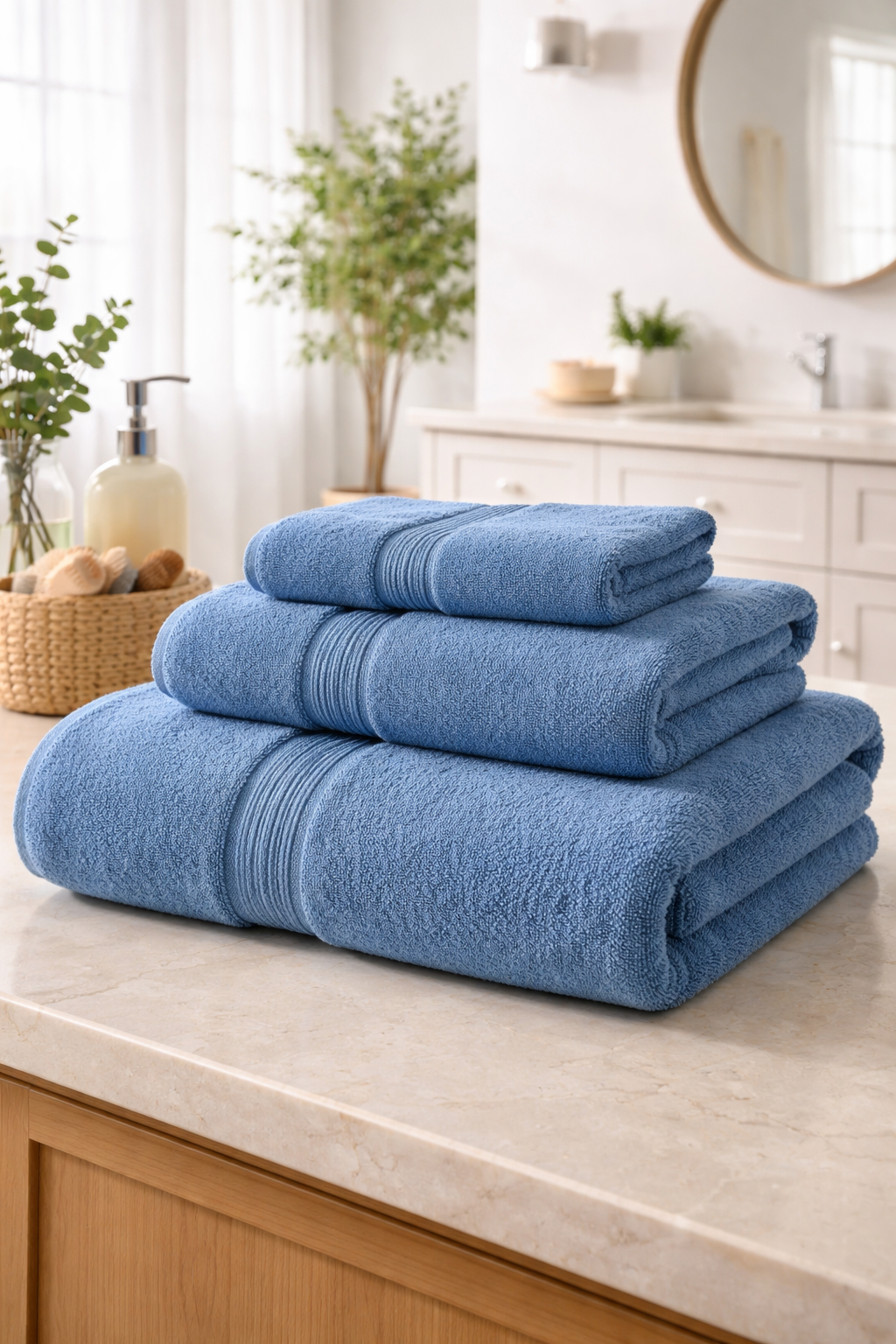 Serviette de bain bleue