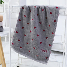 Serviette de bain décorative en coton