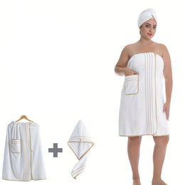 Serviette de bain et peignoir