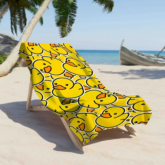 Serviette de plage jaune
