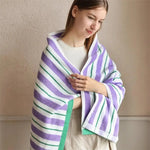 Serviette de bain à rayures géométriques - Vignette | Ma boutique