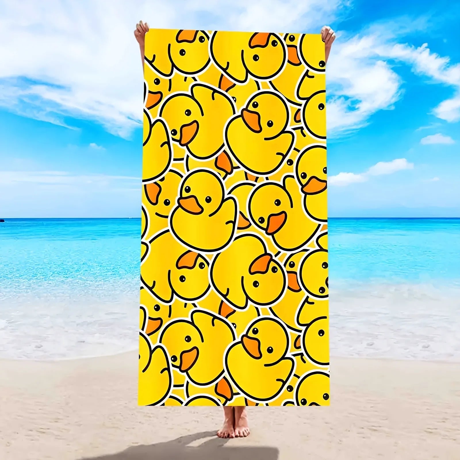 Serviette de plage jaune
