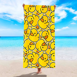 Serviette de plage jaune