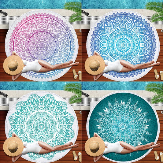 Serviette de plage ronde