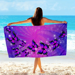Serviette de plage violette