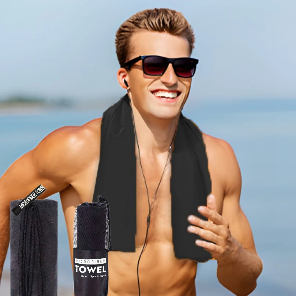 Serviette de sport noire